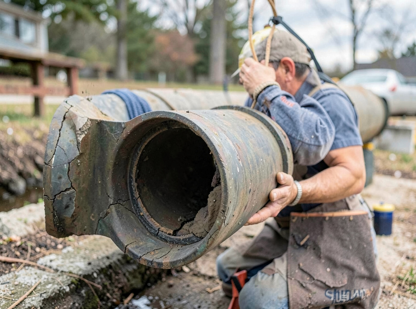Cracked Sewer Pipe in Southaven, MS